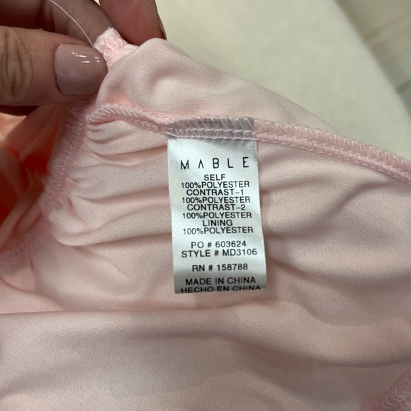 Boutique - Layered Tulle Mini Dress Color Blush Sz Large - NWT - Picture 8 of 10